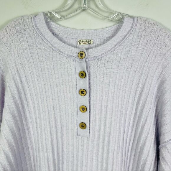 Free People Around the Clock Pullover Cozy Lavender Oversized Sweater Tunic XS - Picture 9 of 16